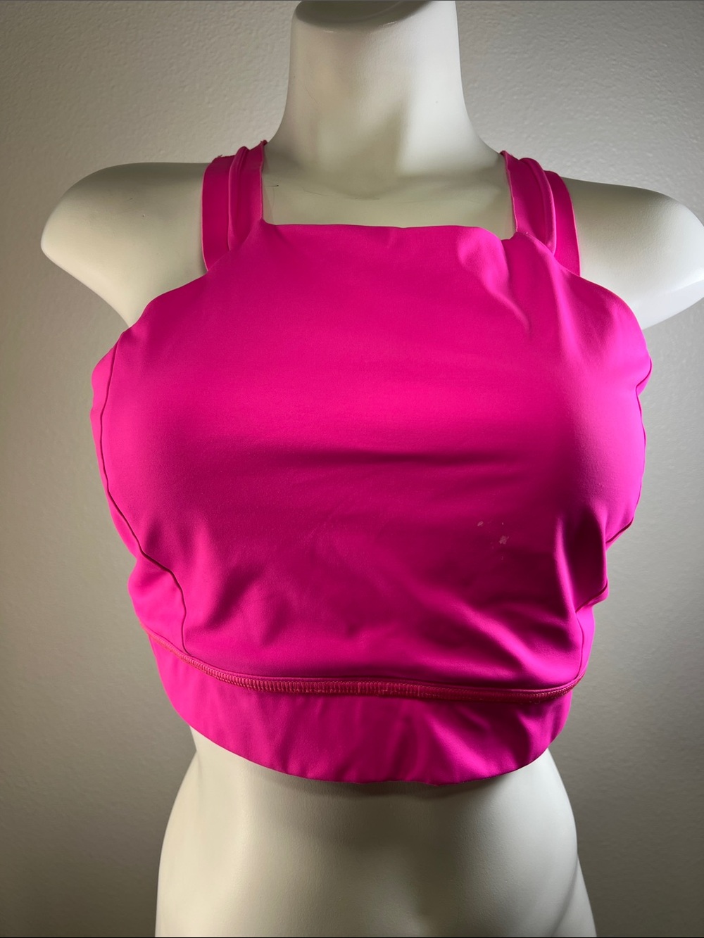 lululemon athletica Bright Pink Strong at Heart Sports Bra Size 12